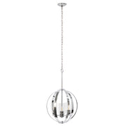 Silver Sphere Iron Ceiling Light With Clear Shades-Pendants-Hanging Lights-DECOROLALA
