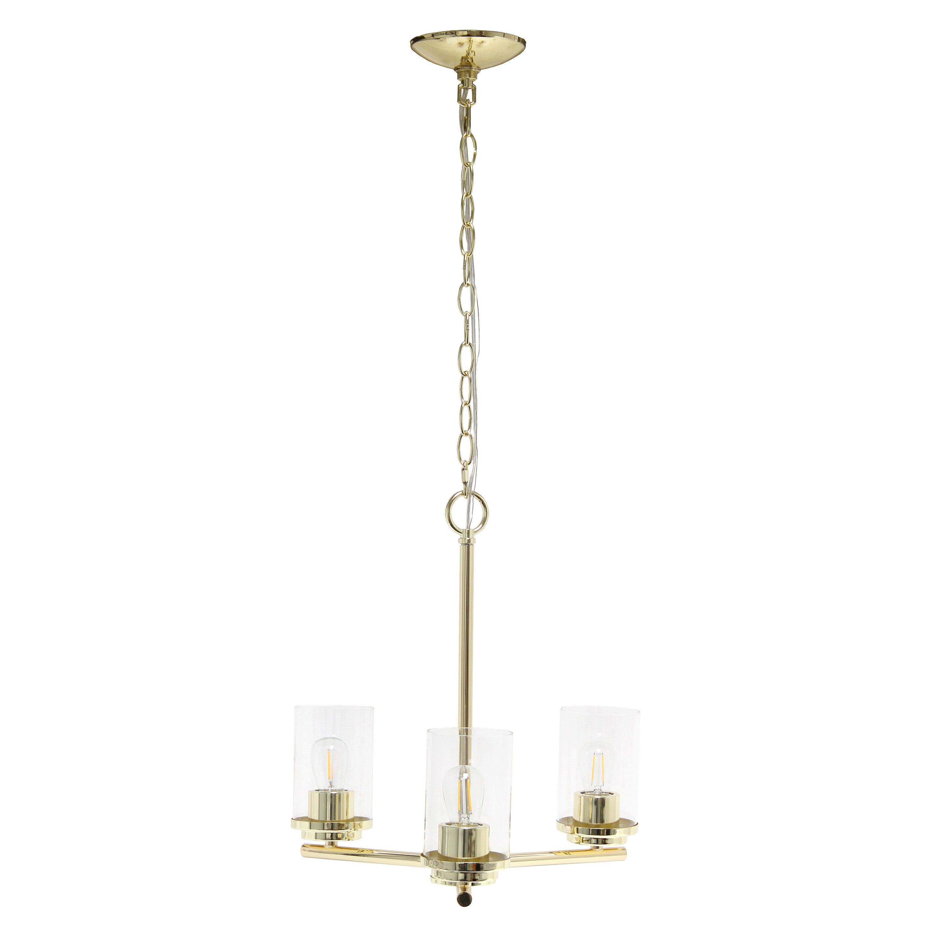 Gold Chandelier Iron Ceiling Light With Clear Shades-Pendants-Hanging Lights-DECOROLALA