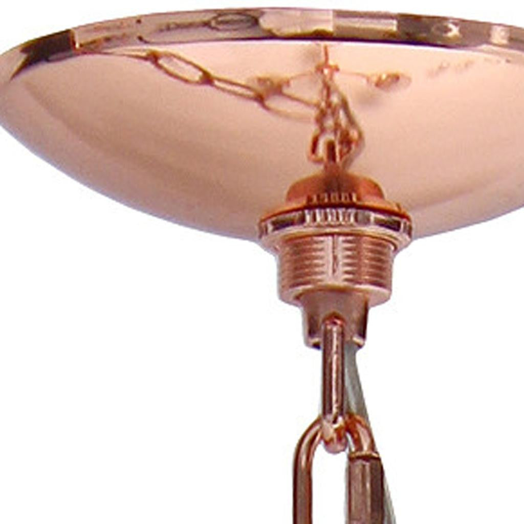 Rose Gold Chandelier Iron Ceiling Light With Clear Shades-Pendants-Hanging Lights-DECOROLALA