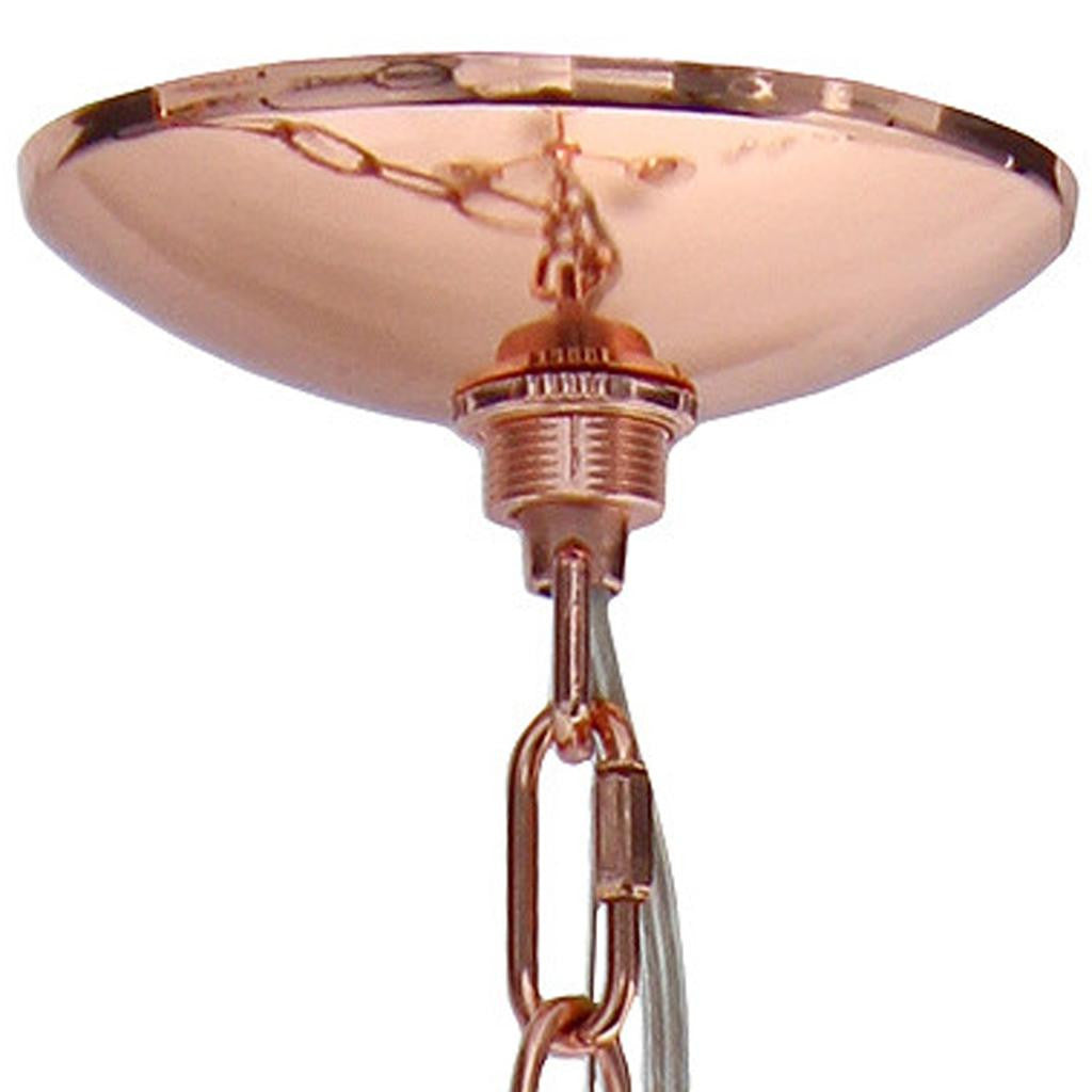 Rose Gold Chandelier Iron Ceiling Light With Clear Shades-Pendants-Hanging Lights-DECOROLALA