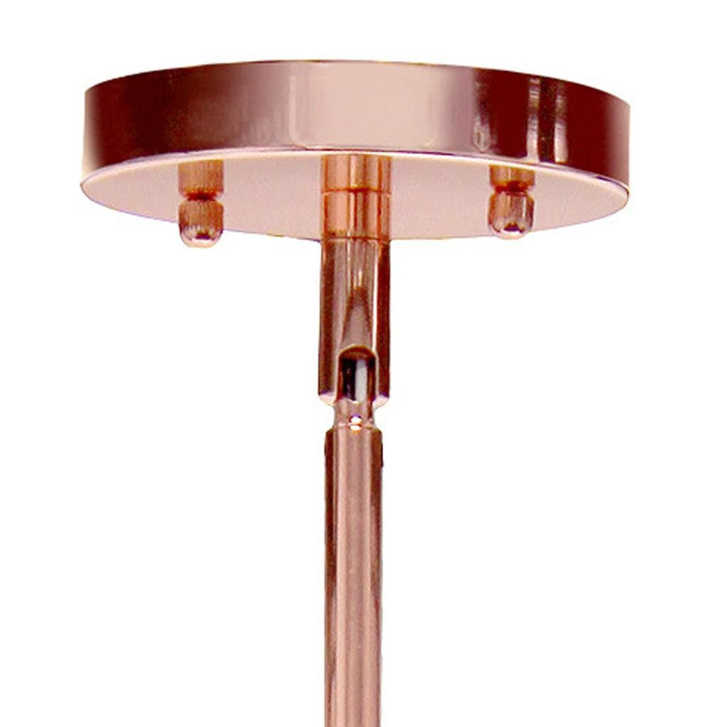 Rose Gold Cylinder Iron Ceiling Light With Clear Shades-Pendants-Hanging Lights-DECOROLALA