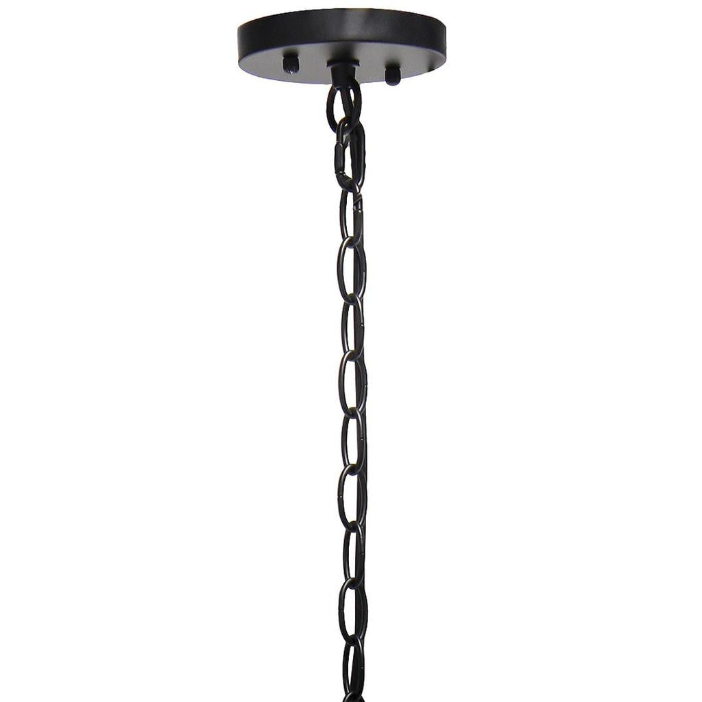 Black Caged Iron Ceiling Light With Black Shades-Pendants-Hanging Lights-DECOROLALA