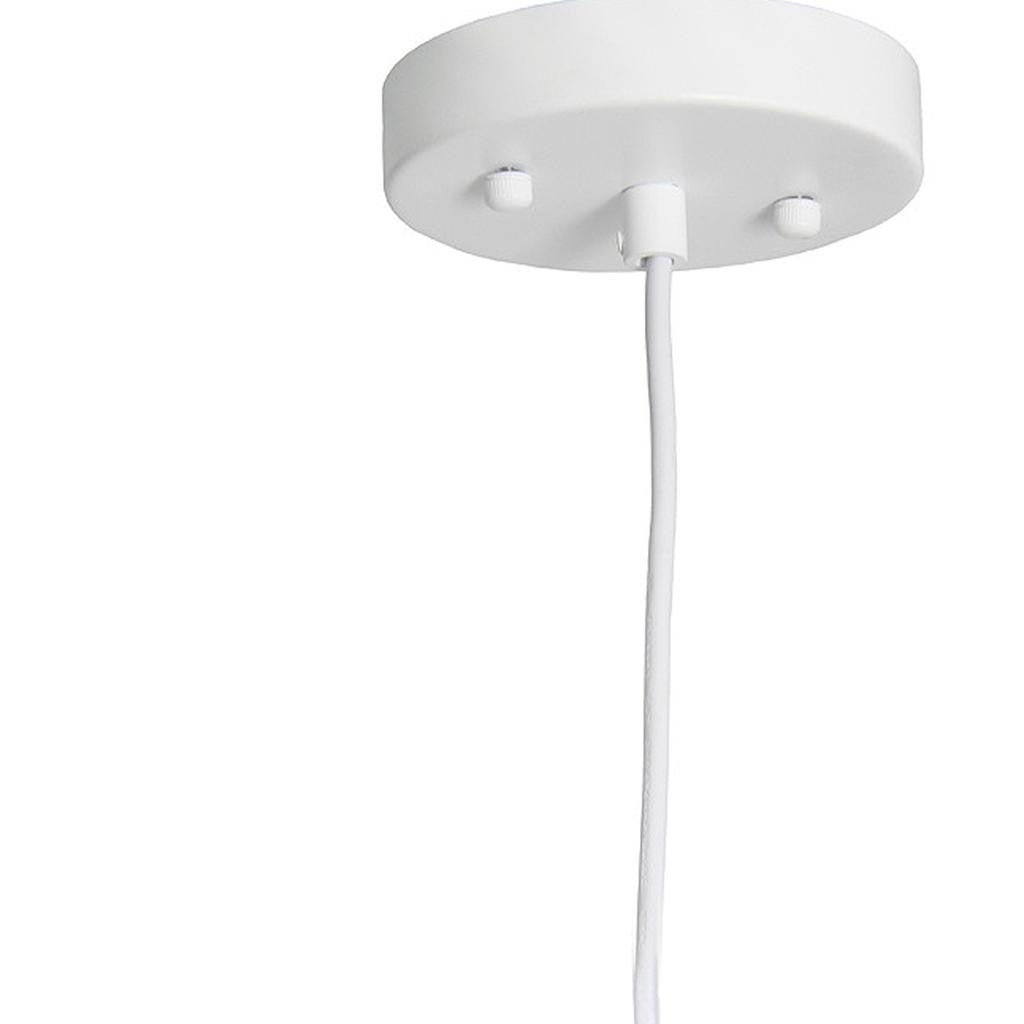White Sphere Hemp Ceiling Light With White Shades-Pendants-Hanging Lights-DECOROLALA