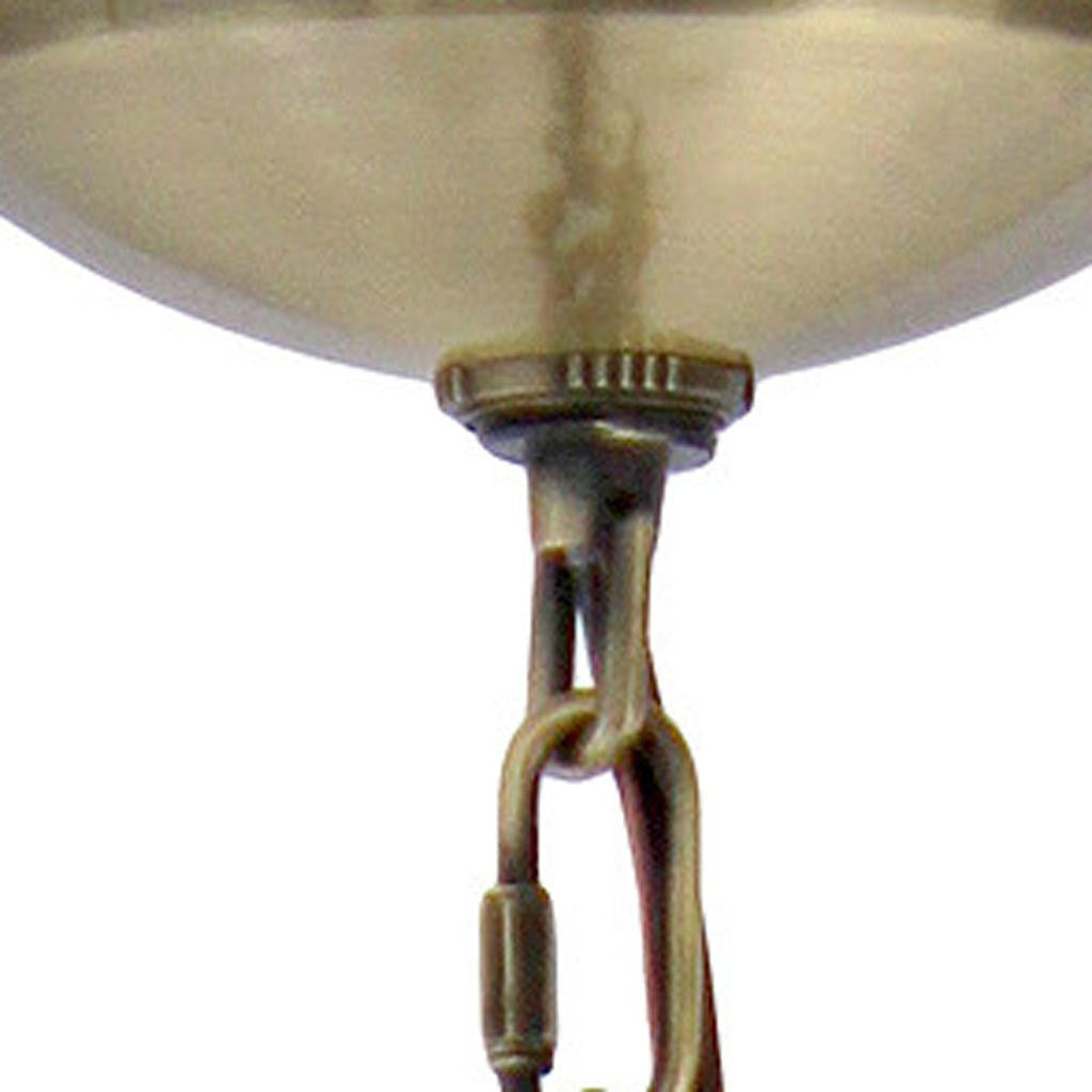 Antiqued Brass Chandelier Iron Ceiling Light With Clear Shades-Pendants-Hanging Lights-DECOROLALA