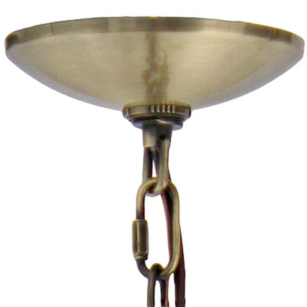 Antiqued Brass Chandelier Iron Ceiling Light With Clear Shades-Pendants-Hanging Lights-DECOROLALA