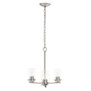 Nickel Chandelier Iron Ceiling Light With Clear Shades-Pendants-Hanging Lights-DECOROLALA