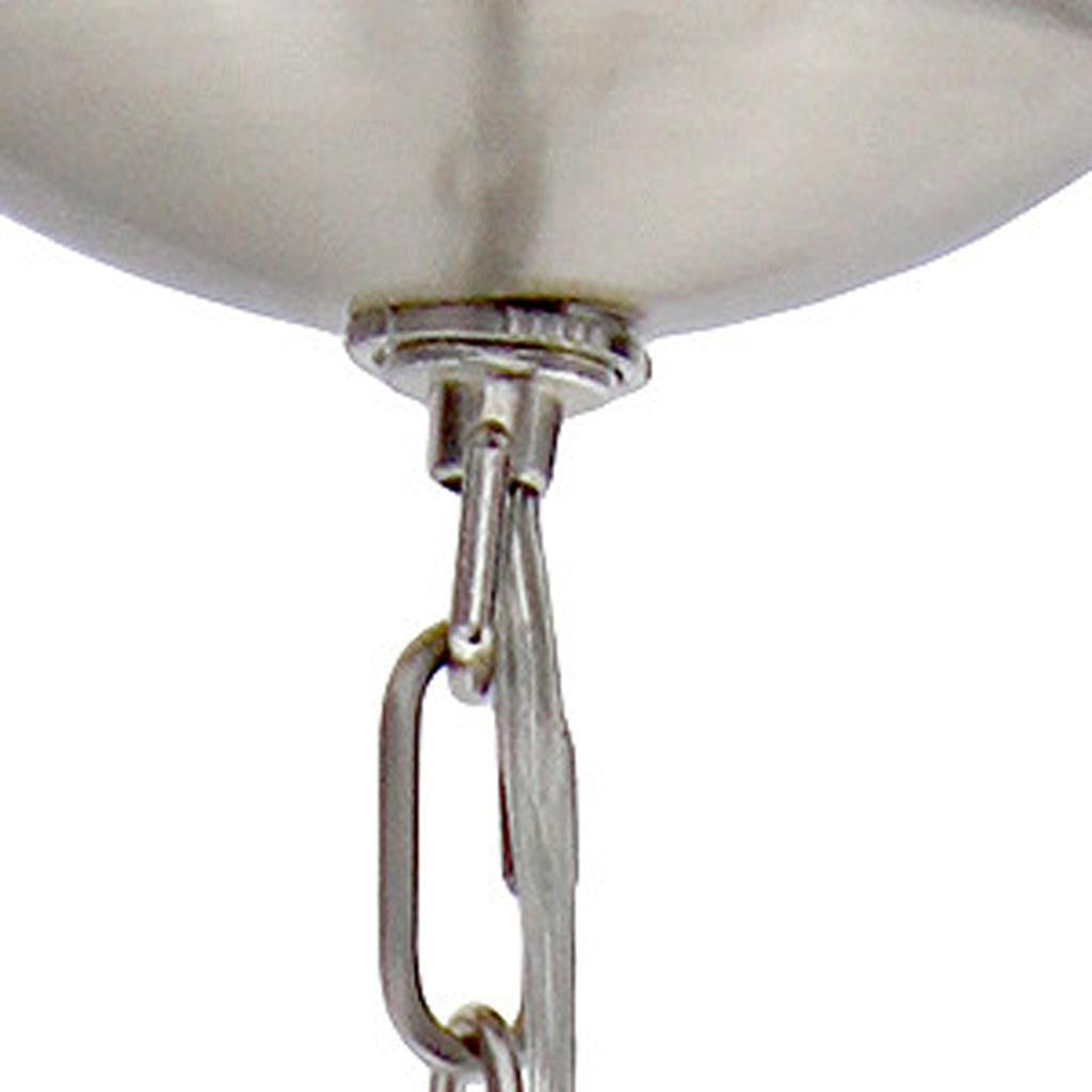 Nickel Chandelier Iron Ceiling Light With Clear Shades-Pendants-Hanging Lights-DECOROLALA