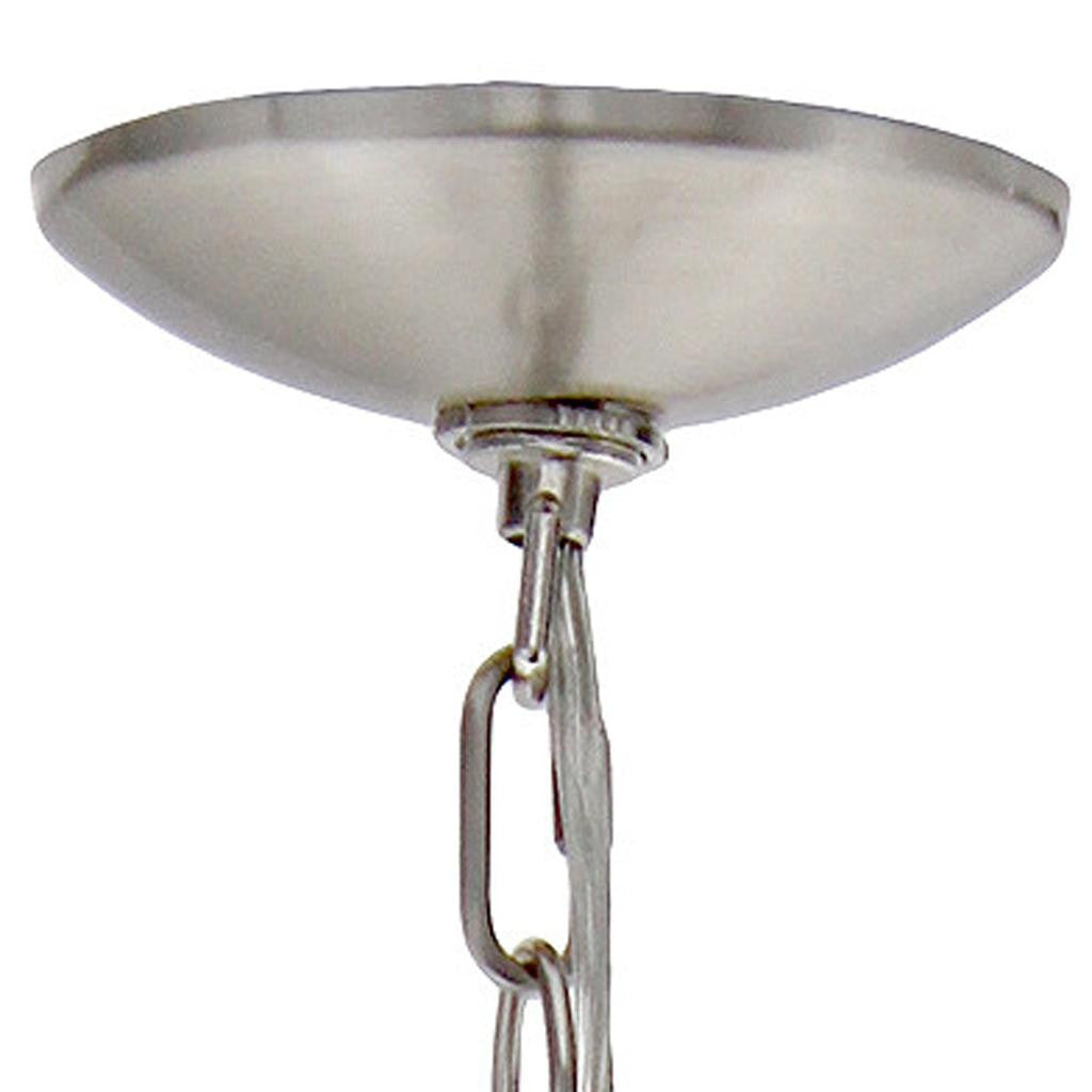 Nickel Chandelier Iron Ceiling Light With Clear Shades-Pendants-Hanging Lights-DECOROLALA