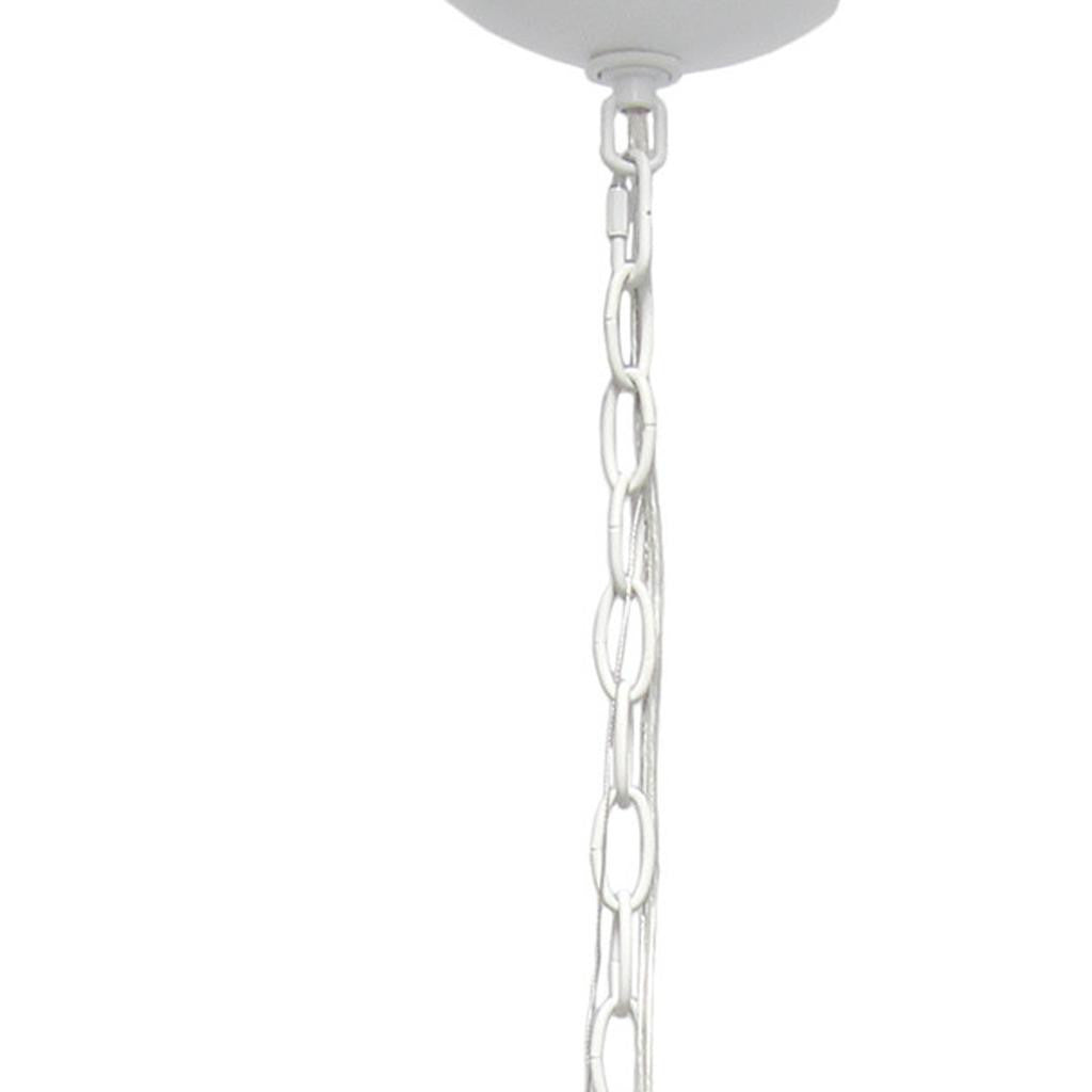 White Sphere Iron Ceiling Light With Clear Shades-Pendants-Hanging Lights-DECOROLALA