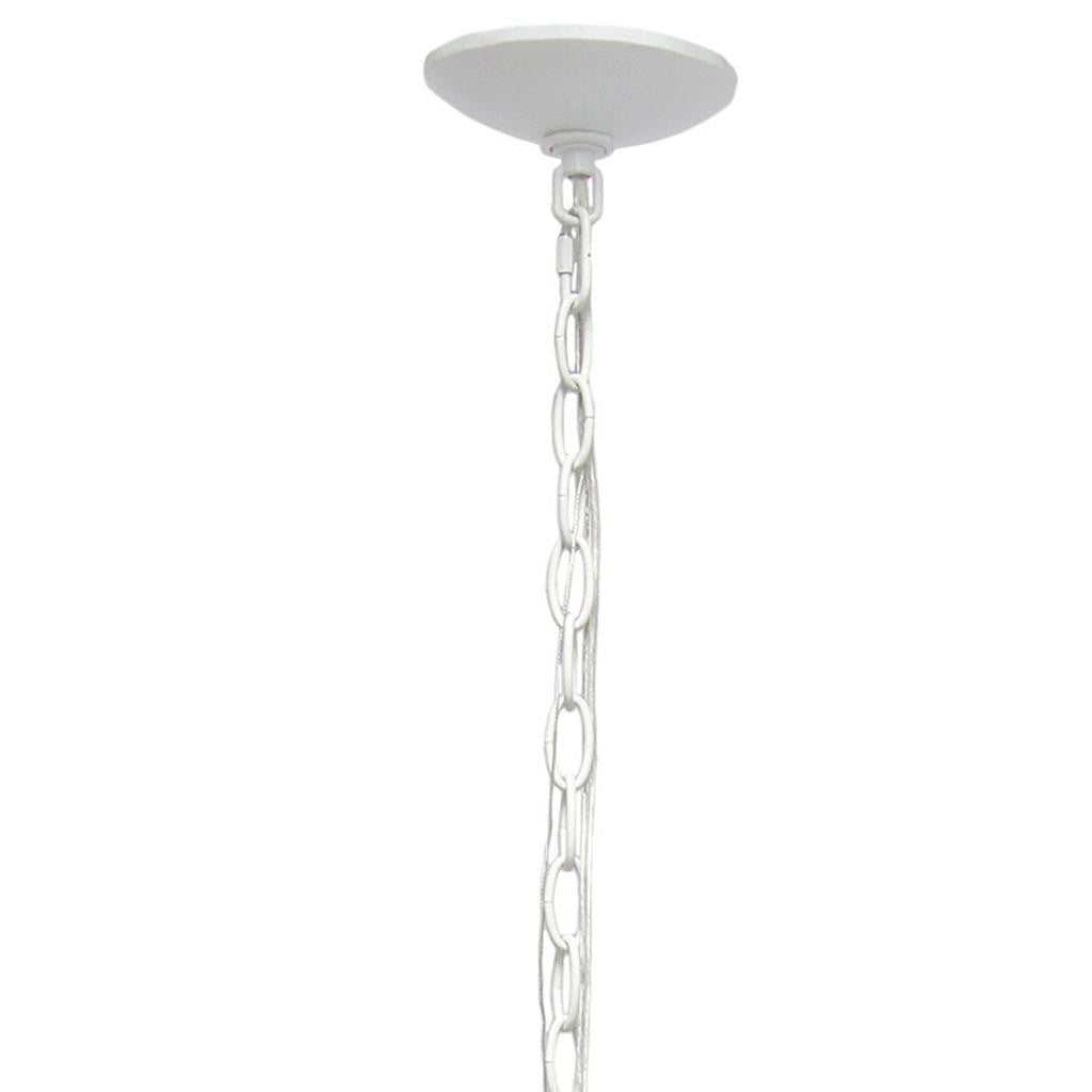 White Sphere Iron Ceiling Light With Clear Shades-Pendants-Hanging Lights-DECOROLALA
