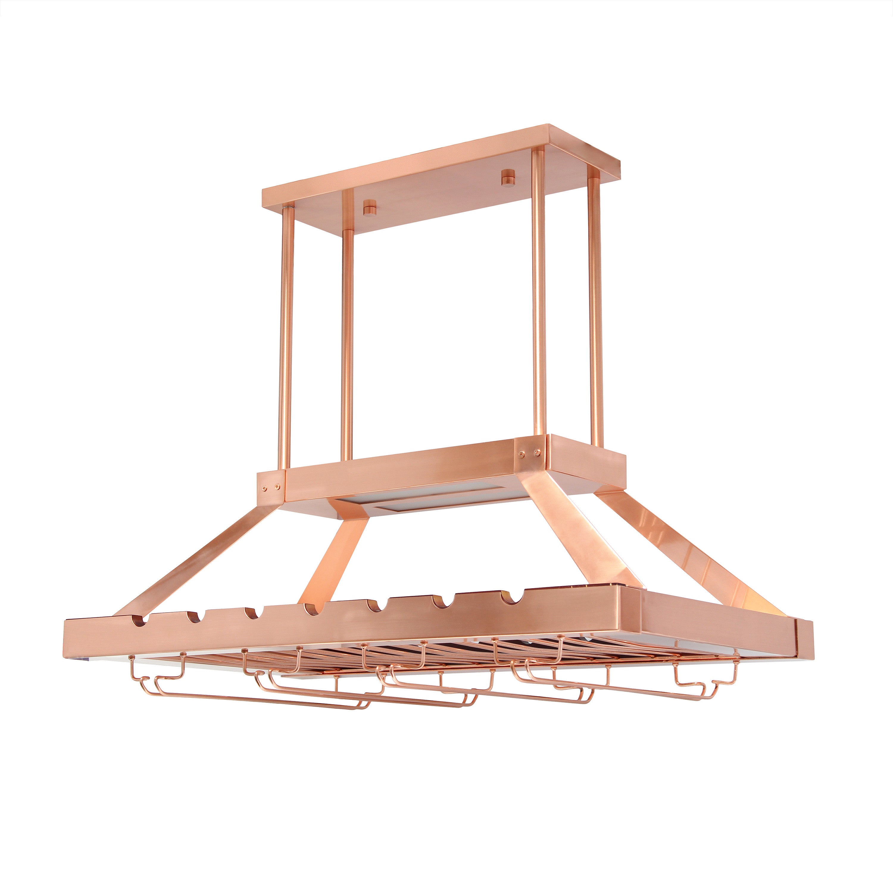 Copper Kitchen Island Iron LED Edison Bulb Flush Ceiling Light-Pendants-Hanging Lights-DECOROLALA