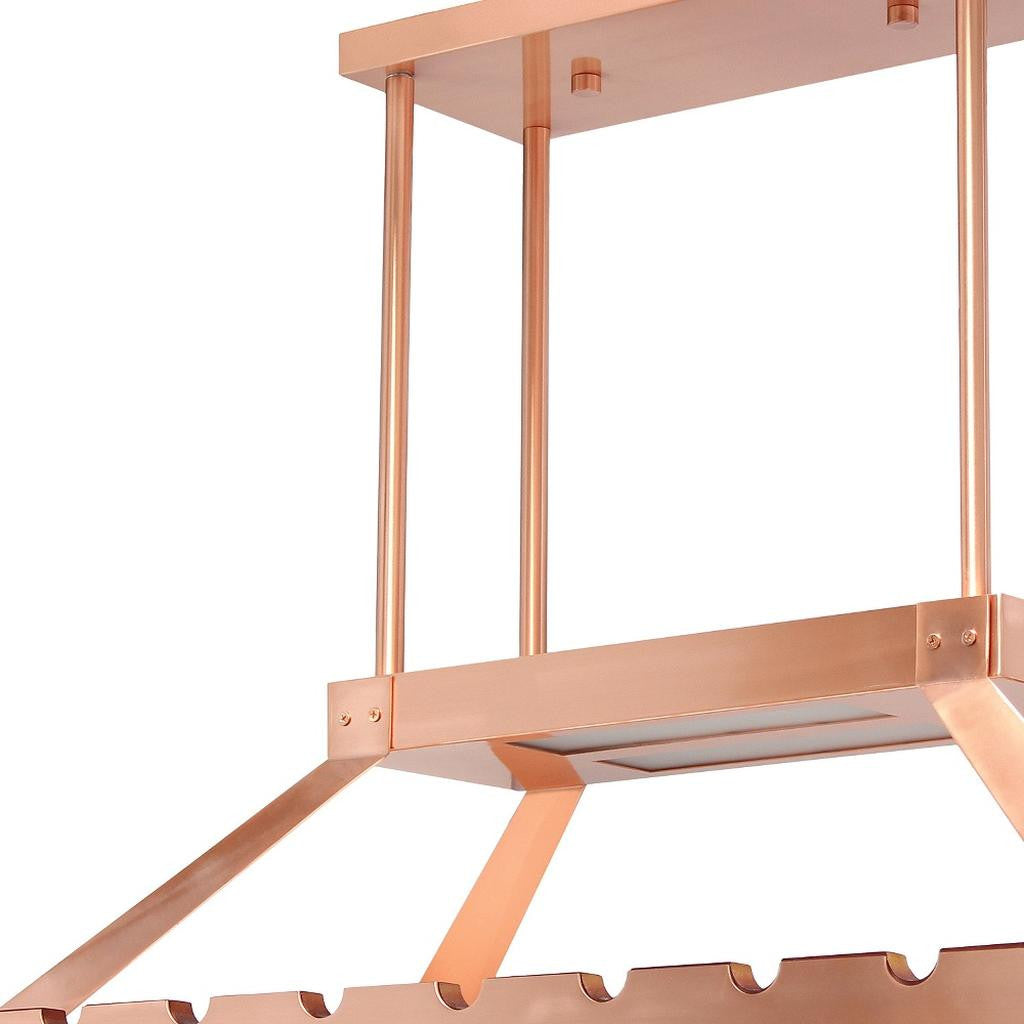 Copper Kitchen Island Iron LED Edison Bulb Flush Ceiling Light-Pendants-Hanging Lights-DECOROLALA
