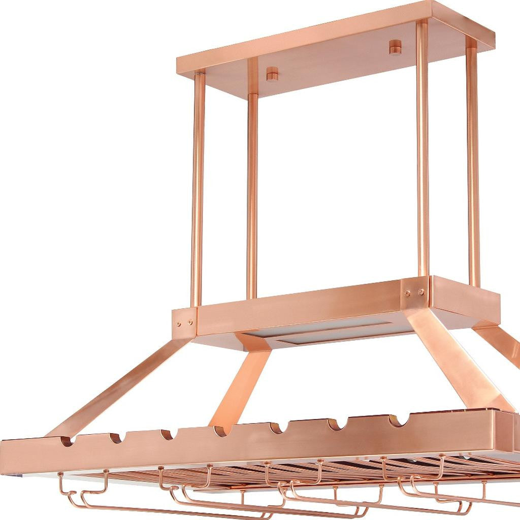 Copper Kitchen Island Iron LED Edison Bulb Flush Ceiling Light-Pendants-Hanging Lights-DECOROLALA