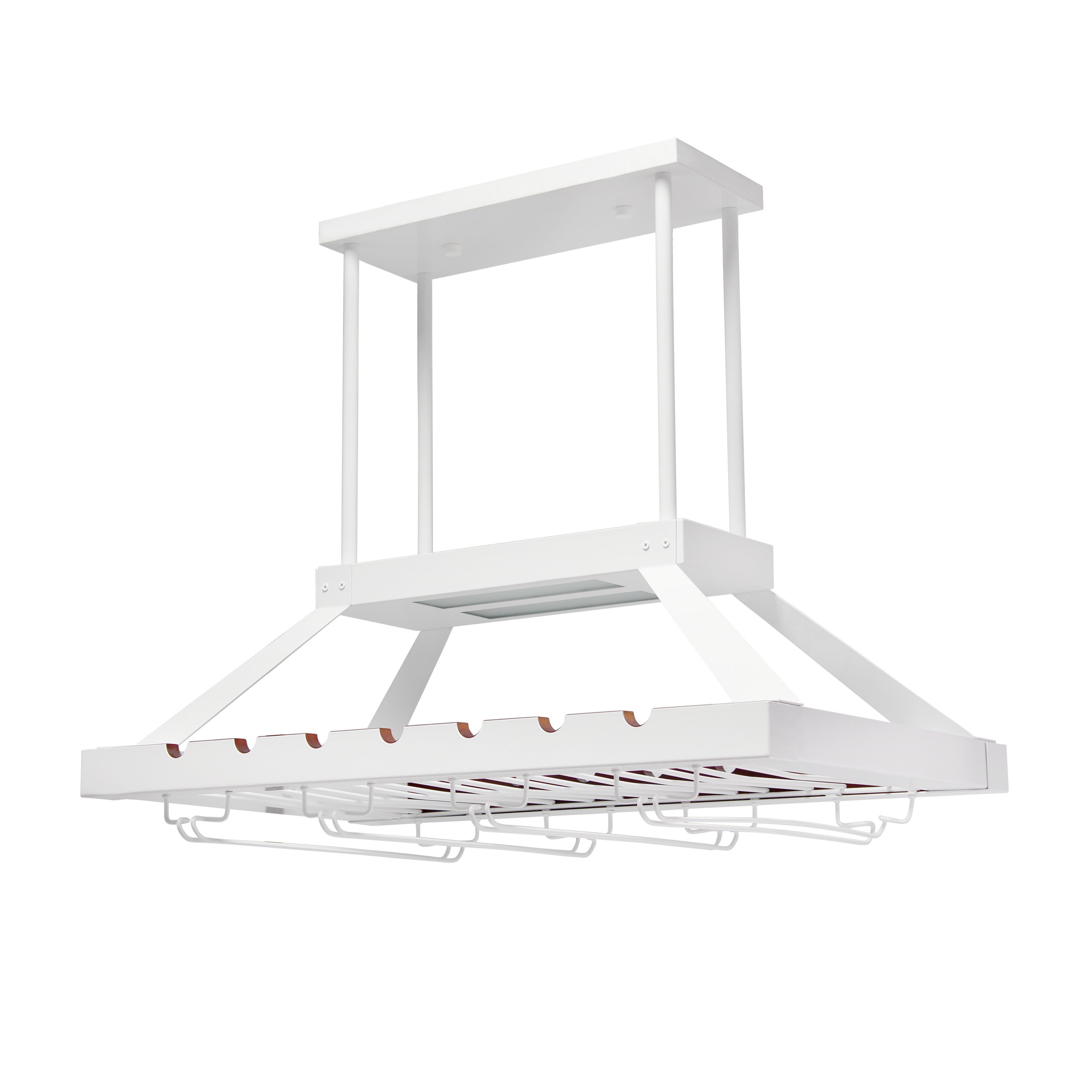 White Kitchen Island Iron LED Edison Bulb Flush Ceiling Light-Pendants-Hanging Lights-DECOROLALA