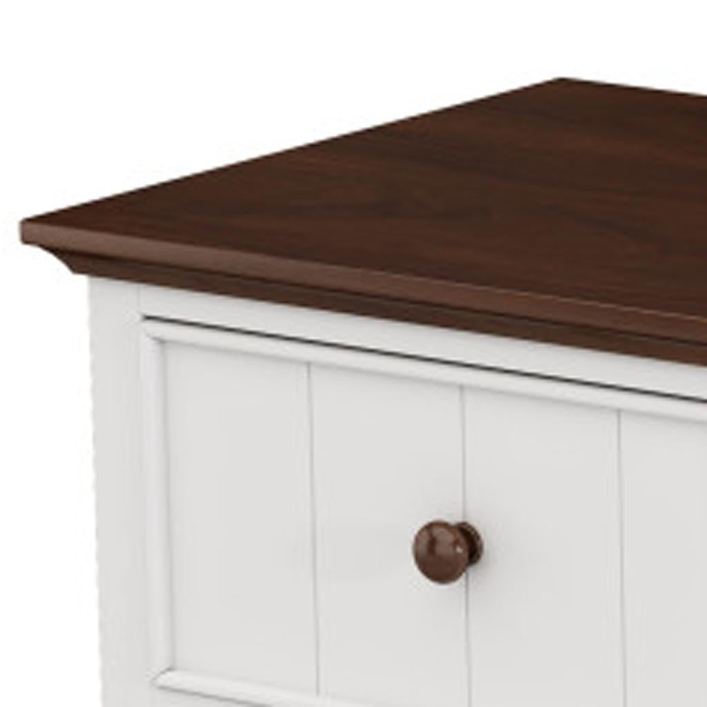 61" Walnut Wood Seven Drawer Triple Dresser-5