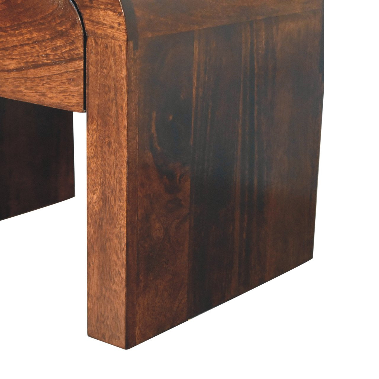 16" Brown Solid Wood One Drawer Nightstand-Nightstands & Bedside Tables-DECOROLALA