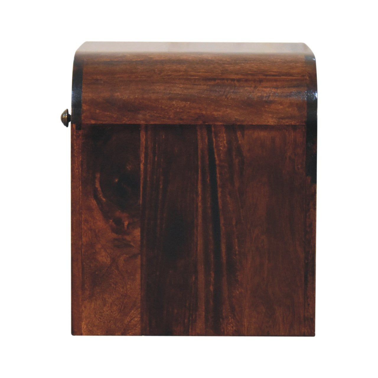 16" Brown Solid Wood One Drawer Nightstand-Nightstands & Bedside Tables-DECOROLALA