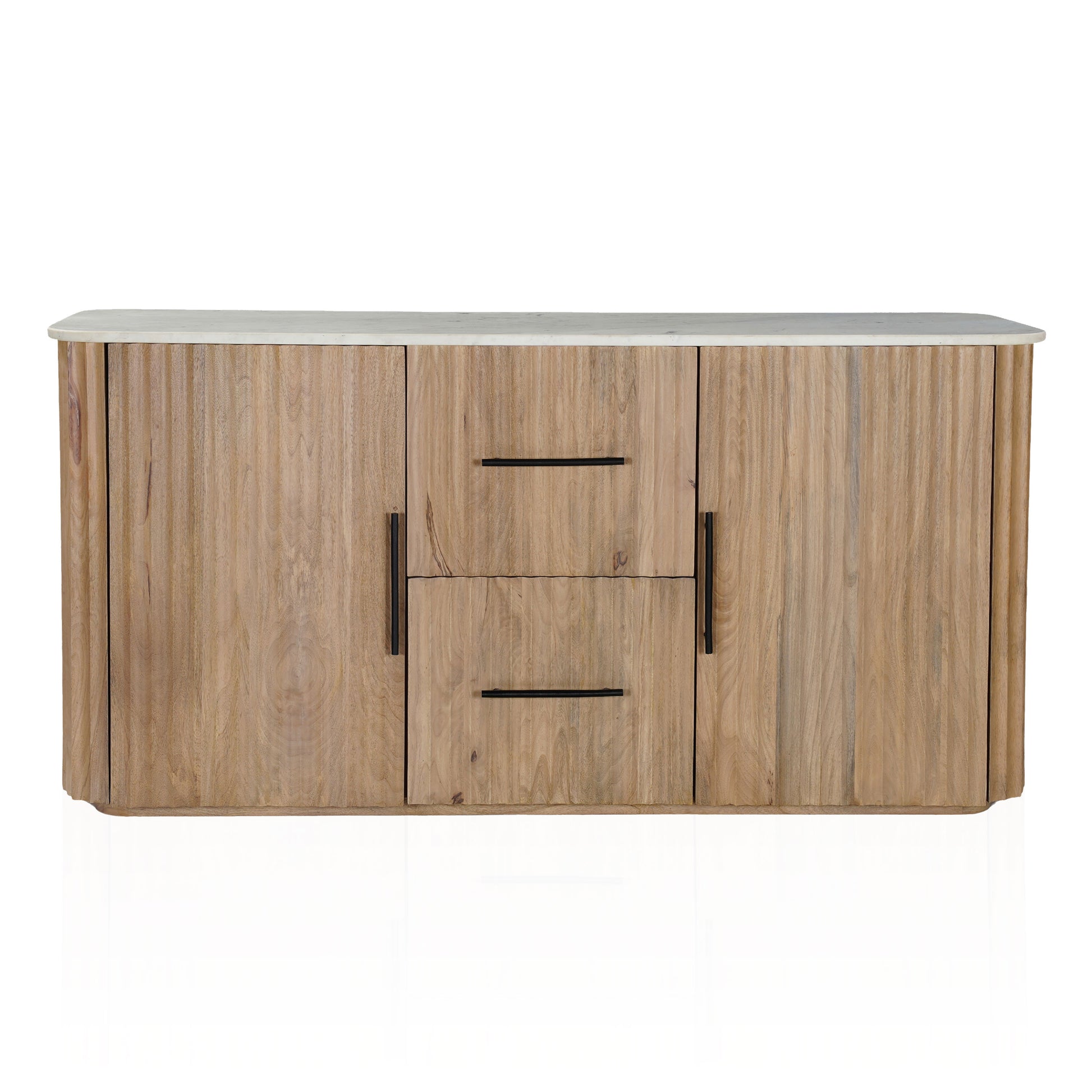 63" Bronze Solid Wood Two Drawer Sideboard with Two Doors-1
