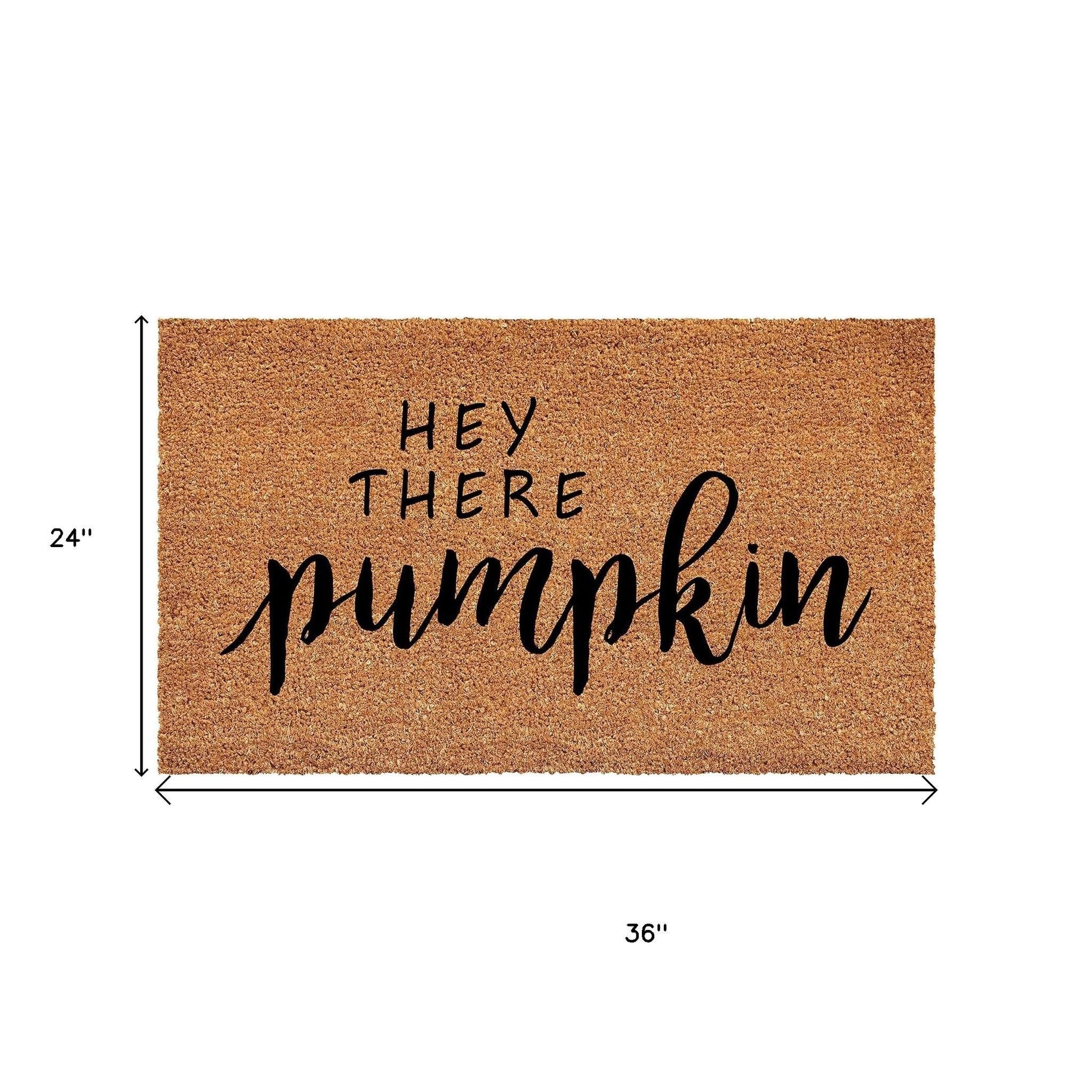24" X 36" Natural And Brown Fall Outdoor Coir Door Mat-3