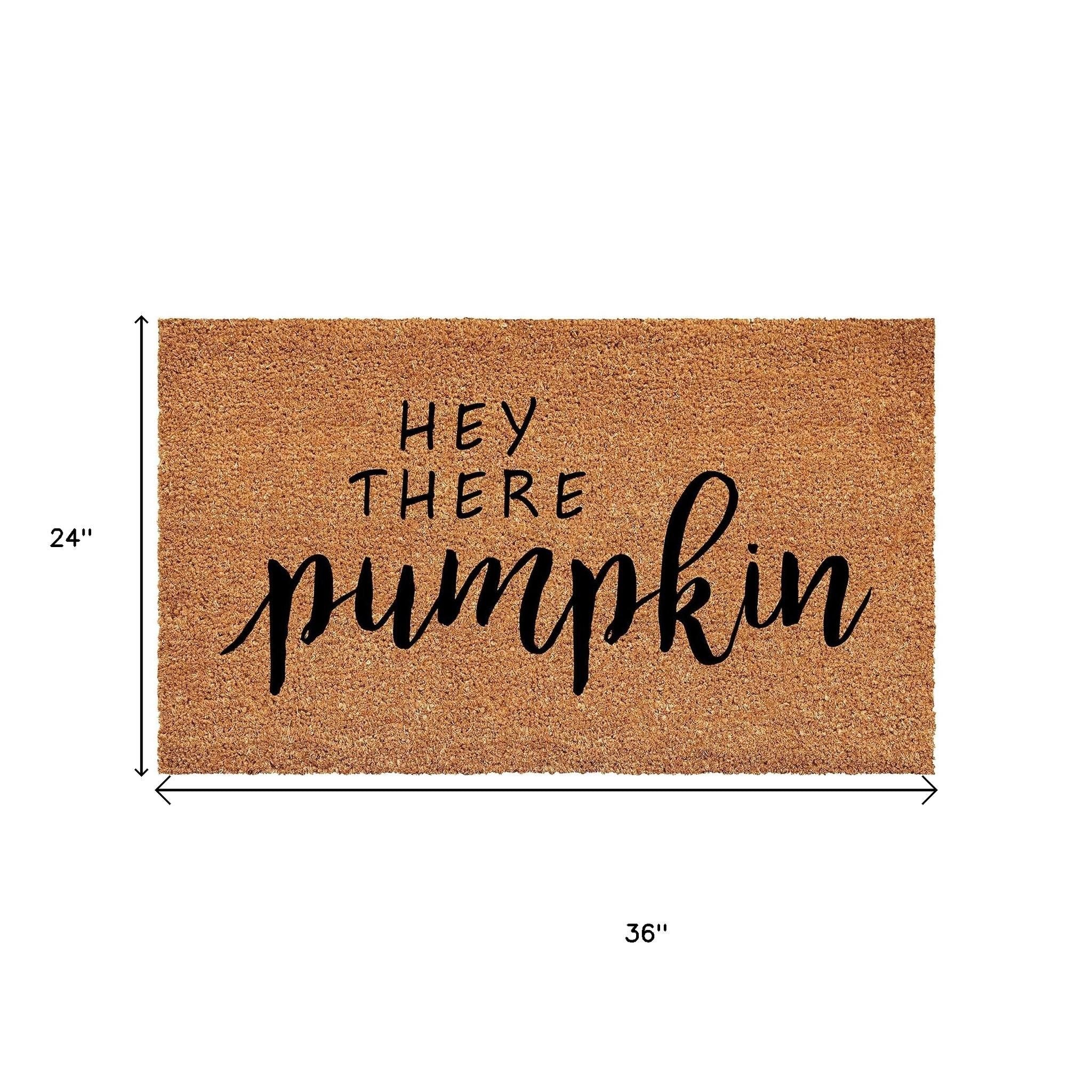 24" X 36" Natural And Brown Fall Outdoor Coir Door Mat-3