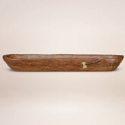5" Brown And Natural Abstract Solid Wood Table Vase With Sculptural Details-0