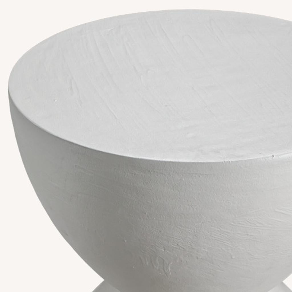 21" White Wood Square End Table-1