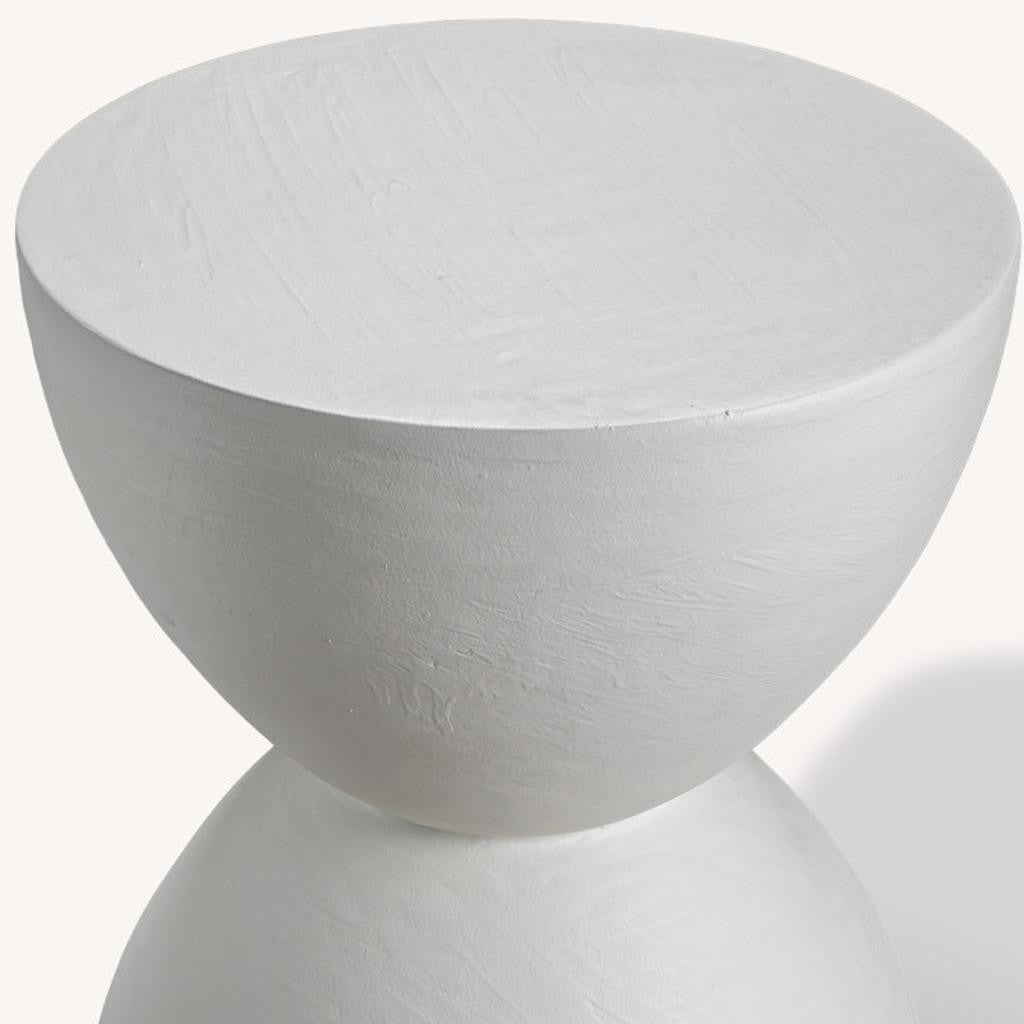 21" White Wood Square End Table-2