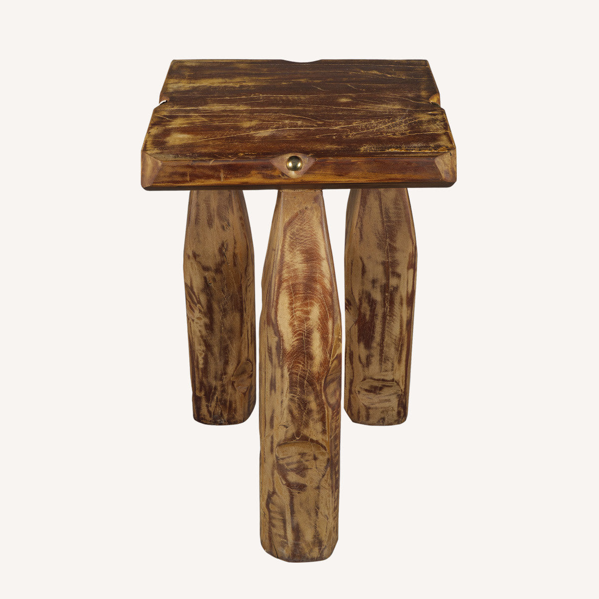24" Brown Solid Wood Square End Table-0
