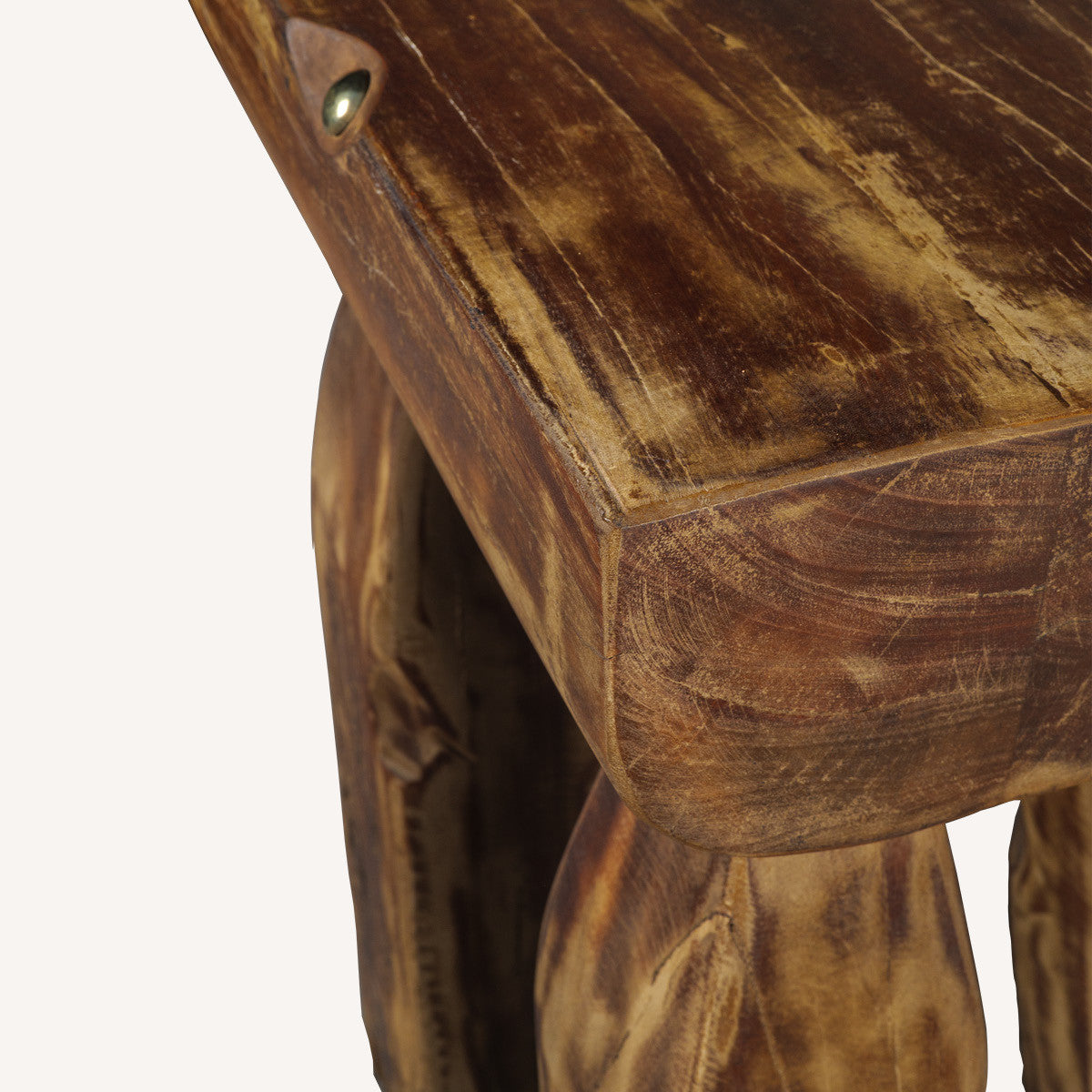24" Brown Solid Wood Square End Table-2