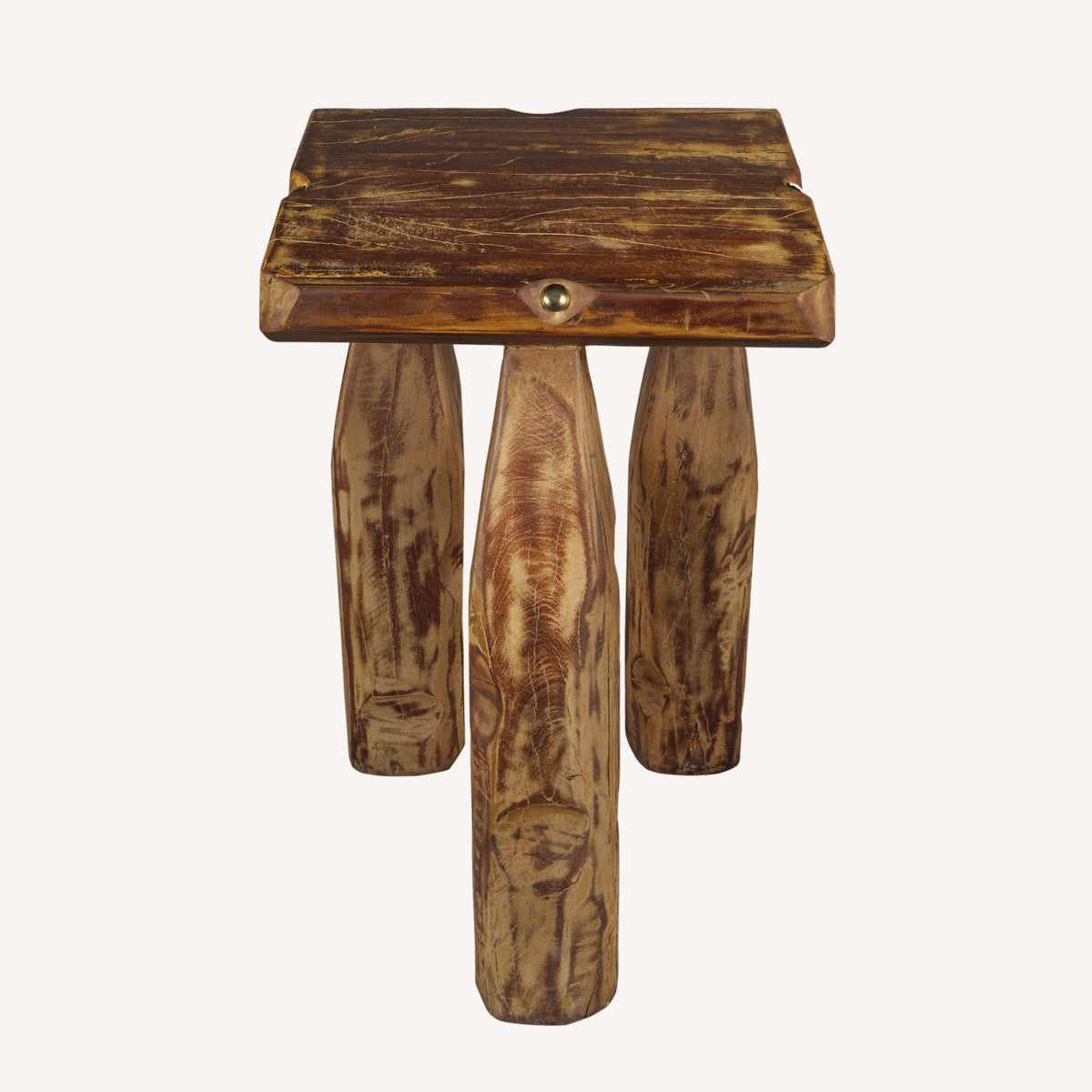 24" Brown Solid Wood Square End Table-1