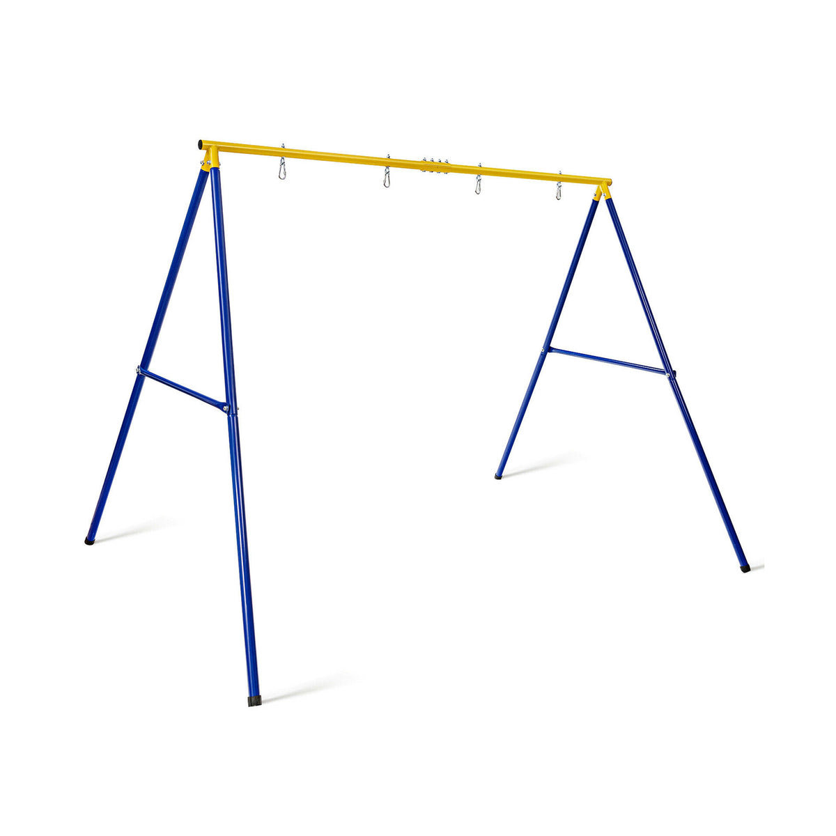 Structure de balançoire extra-large en forme de A, 660 LBS, avec patins antidérapants (sans siège) - jaune