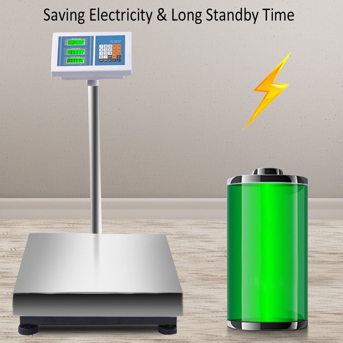 660 lbs Weight Computing Digital Floor Platform Scale-Kitchen Tools-DECOROLALA
