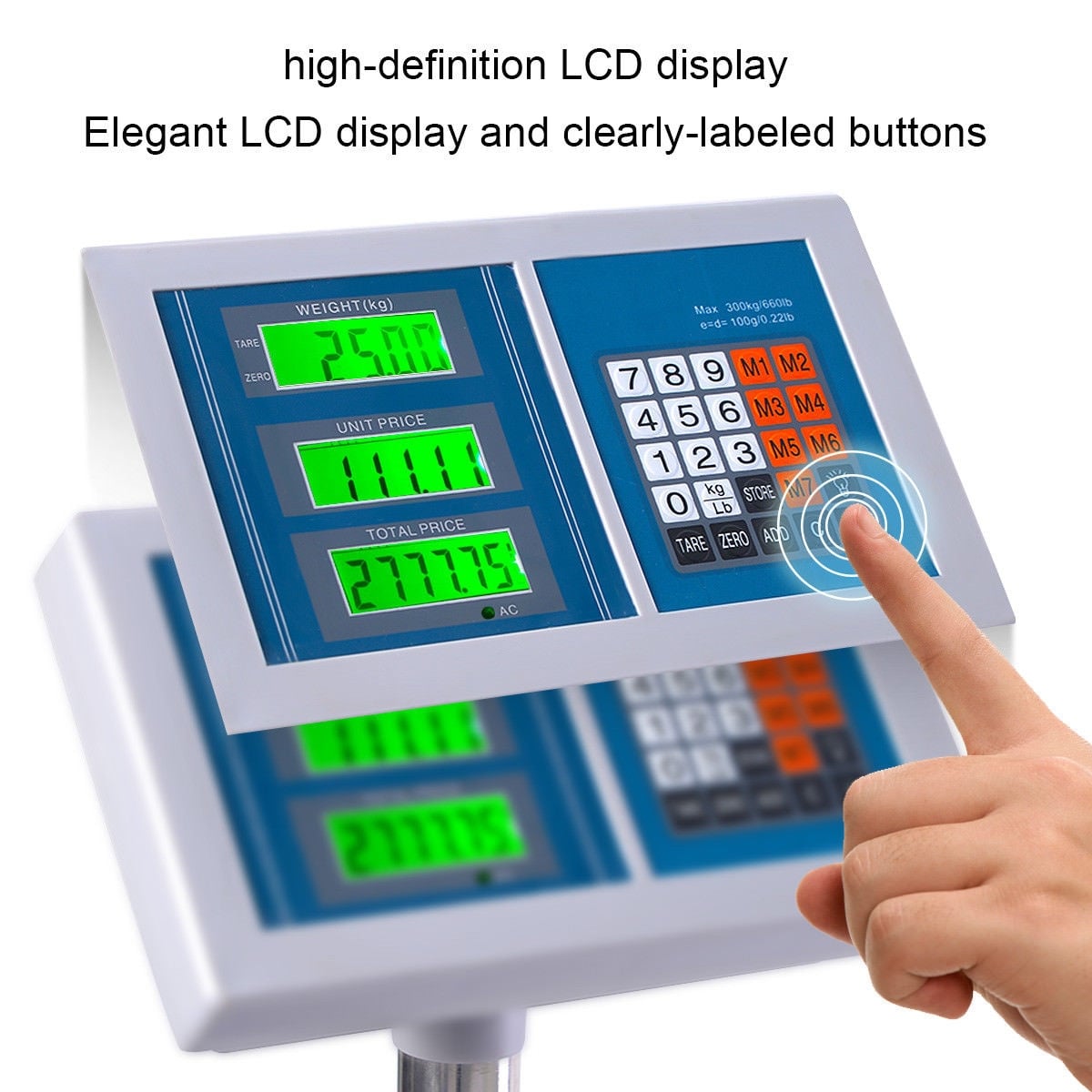 660 lbs Weight Computing Digital Floor Platform Scale-Kitchen Tools-DECOROLALA