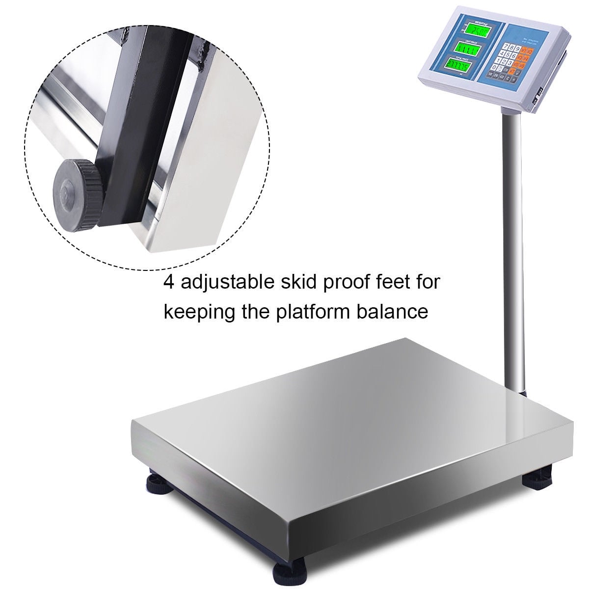 660 lbs Weight Computing Digital Floor Platform Scale-Kitchen Tools-DECOROLALA