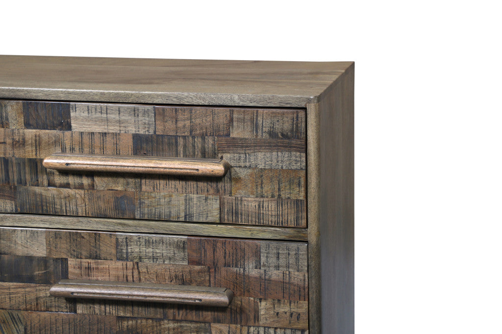 57" Brown Solid Wood Six Drawer Dresser-6
