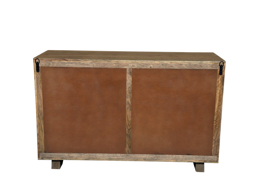 57" Brown Solid Wood Six Drawer Dresser-5