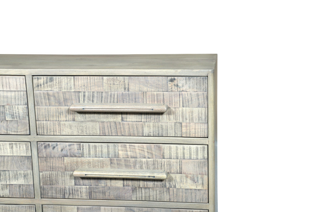 57" White Solid Wood Six Drawer Dresser-6