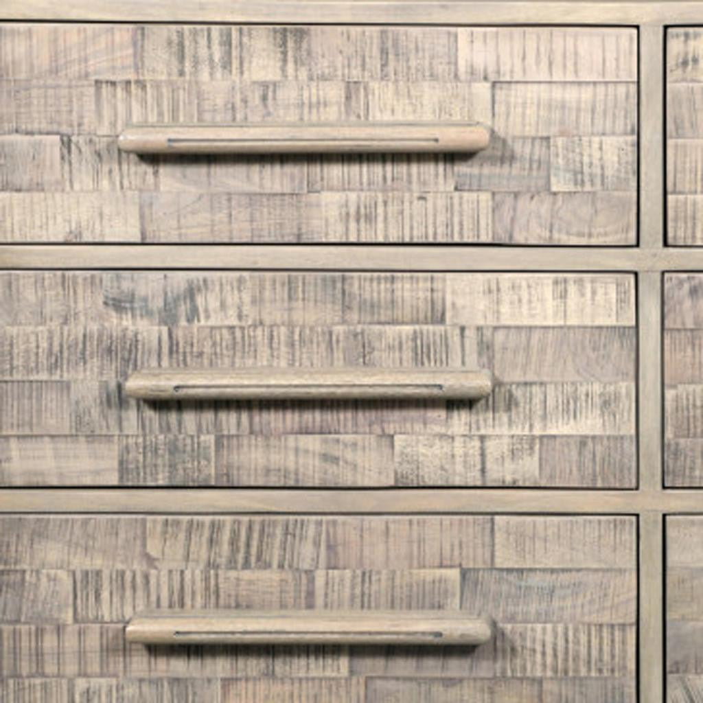 57" White Solid Wood Six Drawer Dresser-8