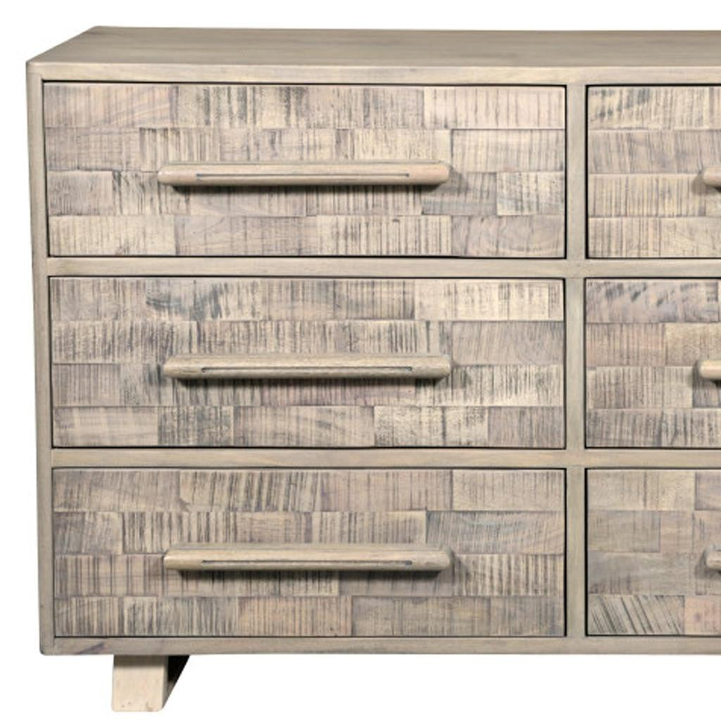 57" White Solid Wood Six Drawer Dresser-7