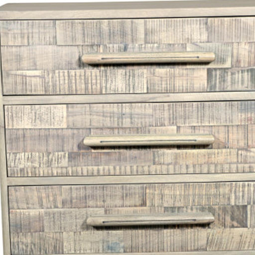 35" White Solid Wood Five Drawer Dresser-5