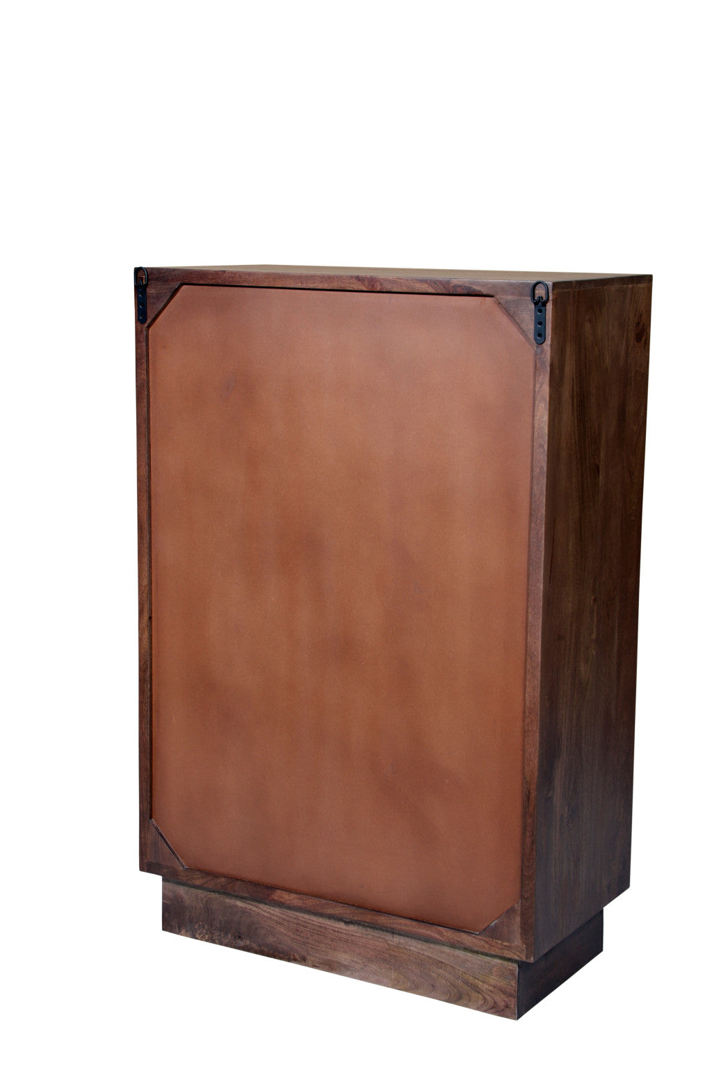 35" Brown Solid Wood Five Drawer Dresser-4