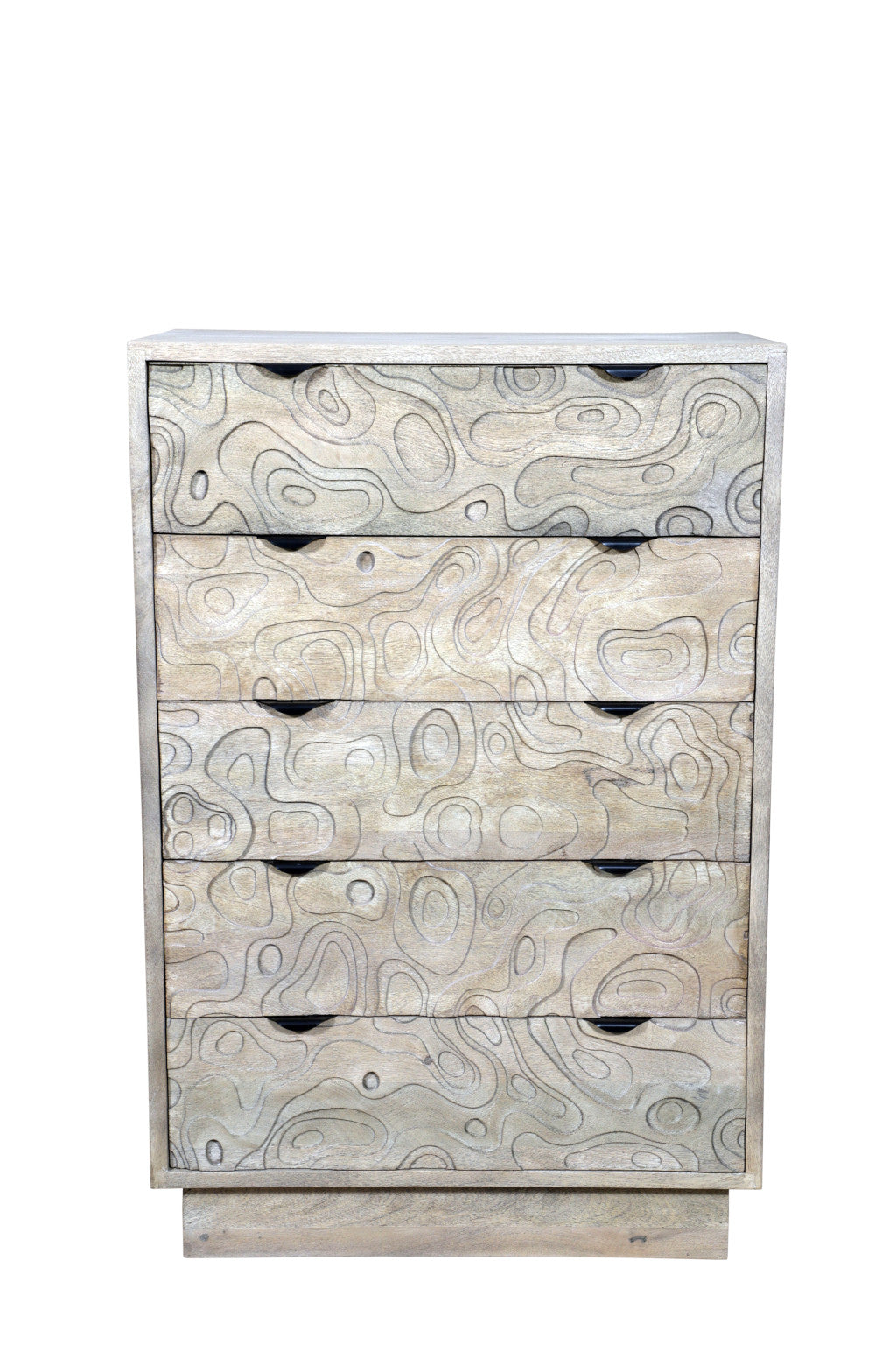 35" White Solid Wood Five Drawer Dresser-0