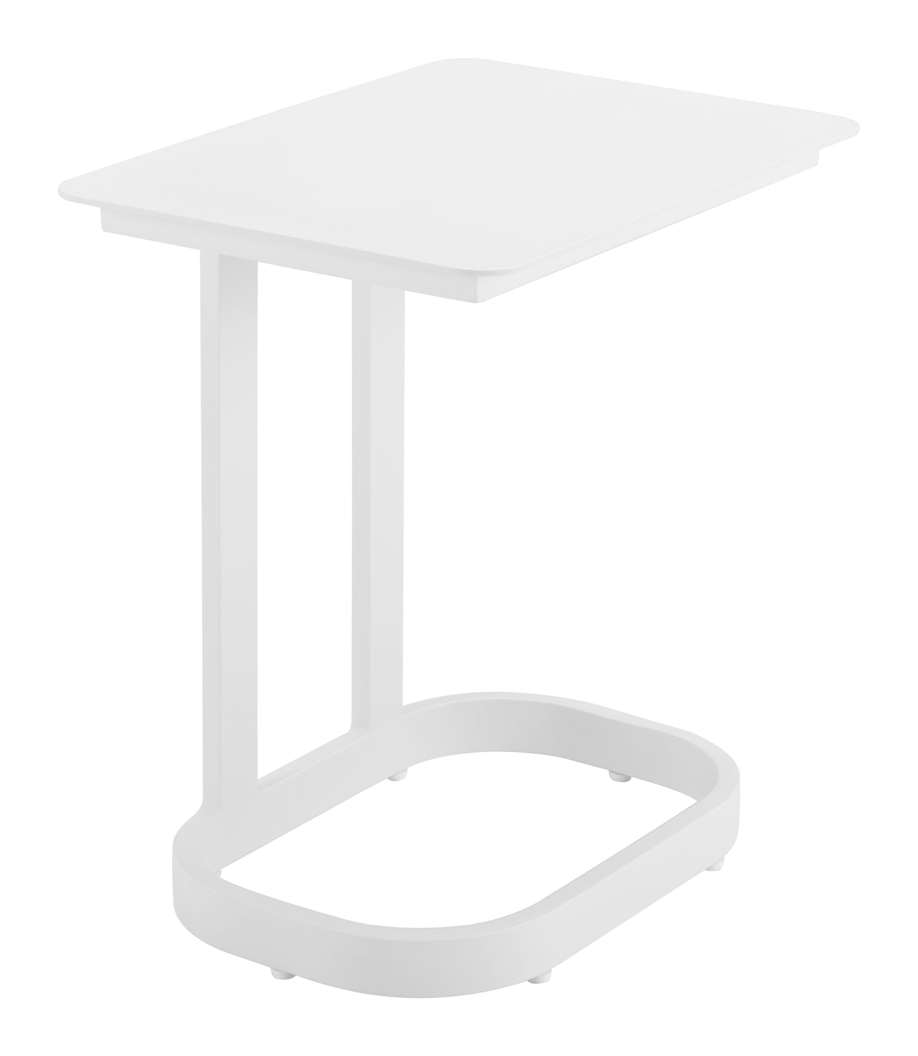 24" White Aluminum Pedestal End Table-4