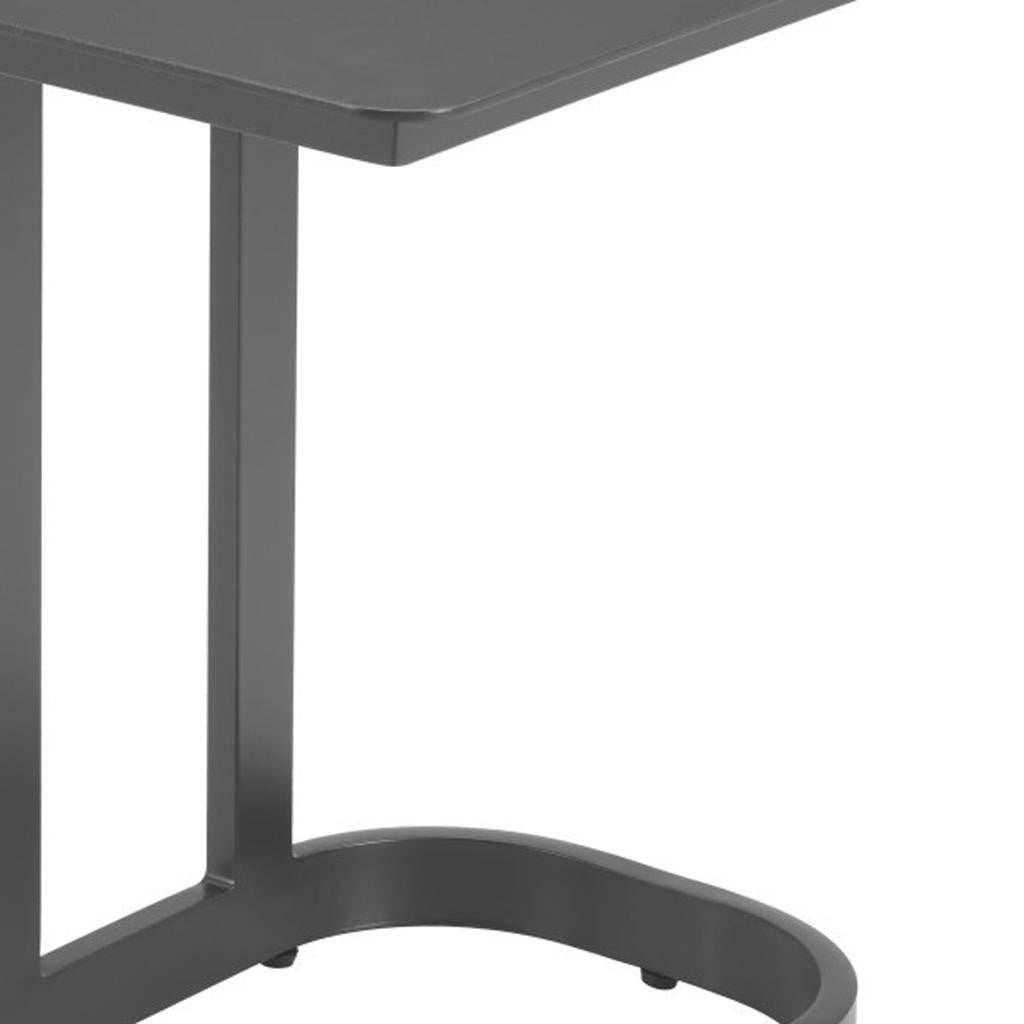 24" Black Aluminum Pedestal End Table-6