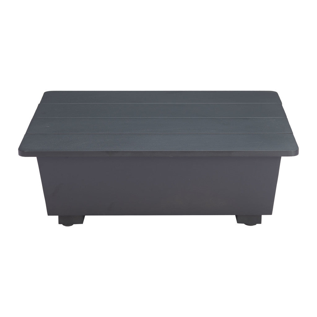 11" Black Aluminum Square Pedestal End Table-1