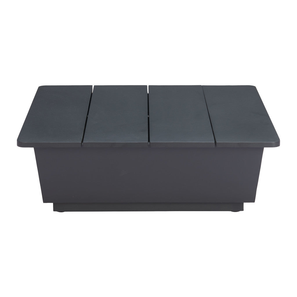 11" Black Aluminum Square Pedestal End Table-2