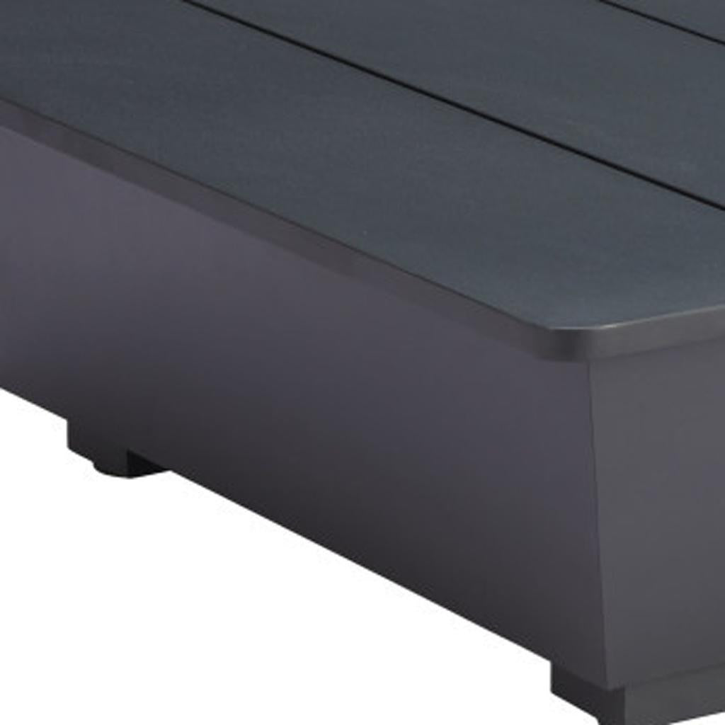 11" Black Aluminum Square Pedestal End Table-4