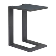 24" Black Aluminum Pedestal End Table-0