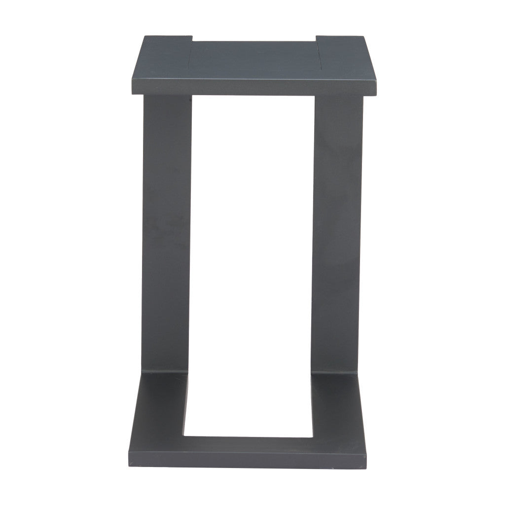 24" Black Aluminum Pedestal End Table-2
