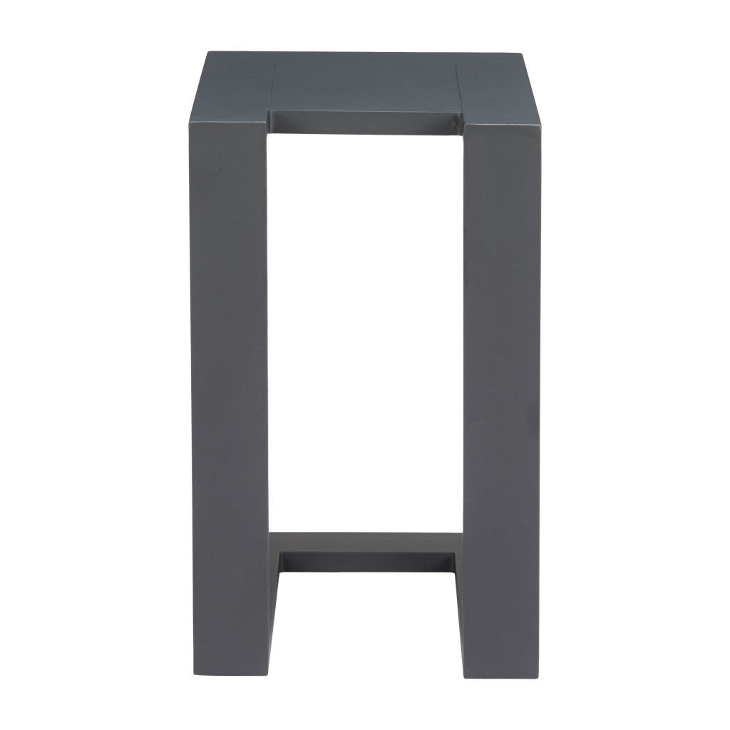 24" Black Aluminum Pedestal End Table-3
